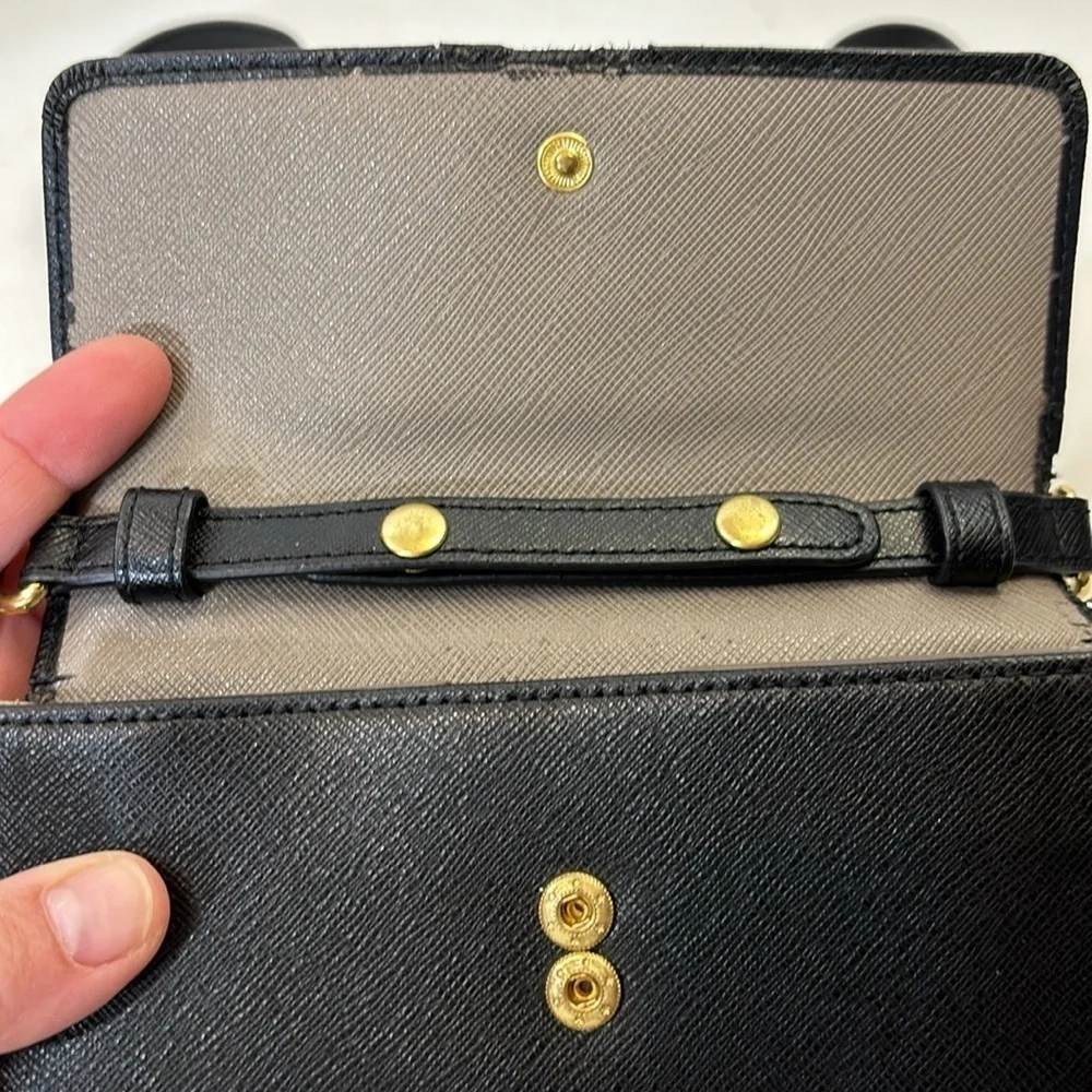 Neiman Marcus Black Leather Crossbody Purse​ - Picture 5 of 7
